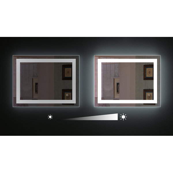 Orren Ellis KINWELL LED Mirror Rectangle LED Wall Mirror Wayfair